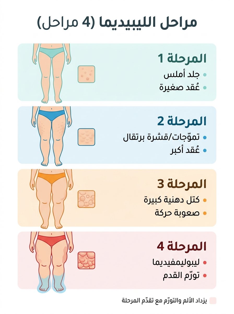 إنفوجرافيك عربي لمراحل الليبيديما